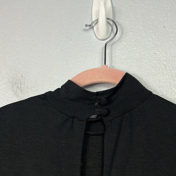 Lulus New with Tag Long Sleeve Mock Neck Mini Little Black Dress Small - Picture 7 of 9